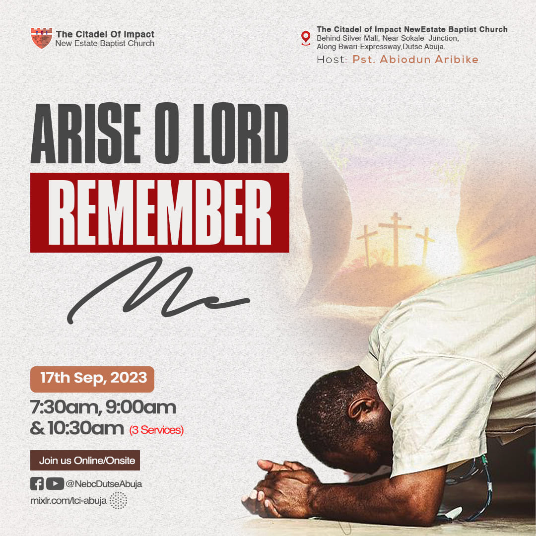 Read more about the article Arise O Lord Remember Me